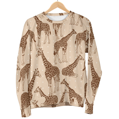 Giraffe Pattern Design Print Men Long Sleeve Sweatshirt