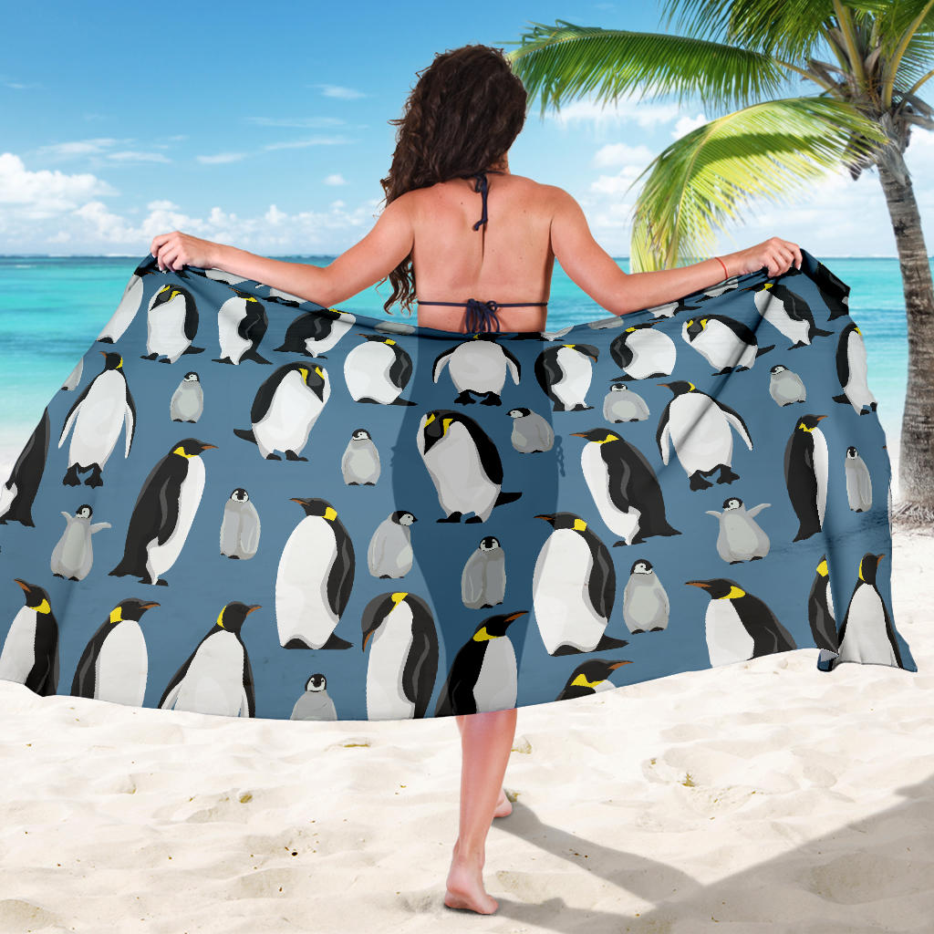 Penguin Pattern Print Design A03 Sarong Pareo Wrap