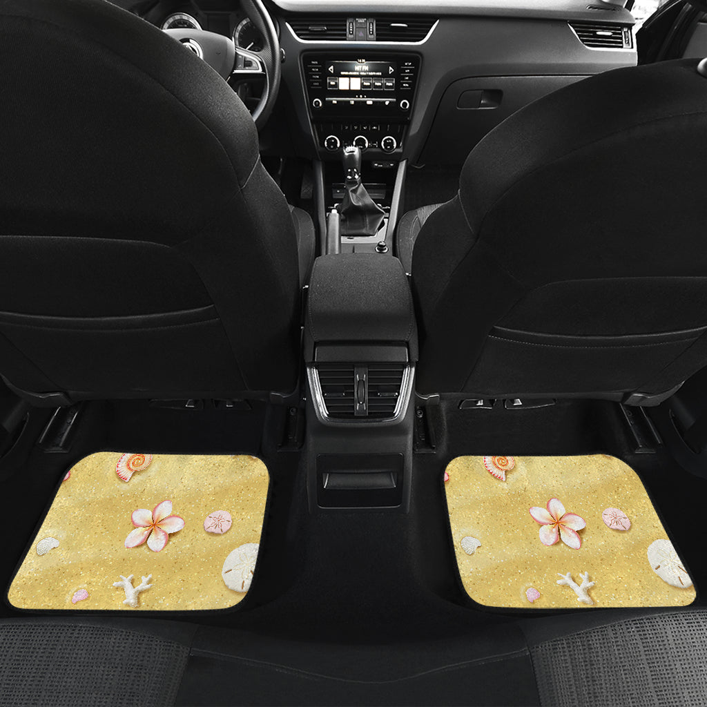 Beach Theme Print Car Floor Mats Front Back