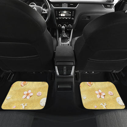Beach Theme Print Car Floor Mats Front Back
