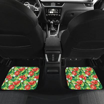 Vegan Salad Themed Design Print Car Floor Mats Front Back