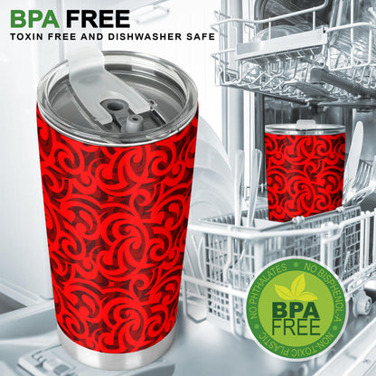 Maori Red Themed Design Print Tumbler