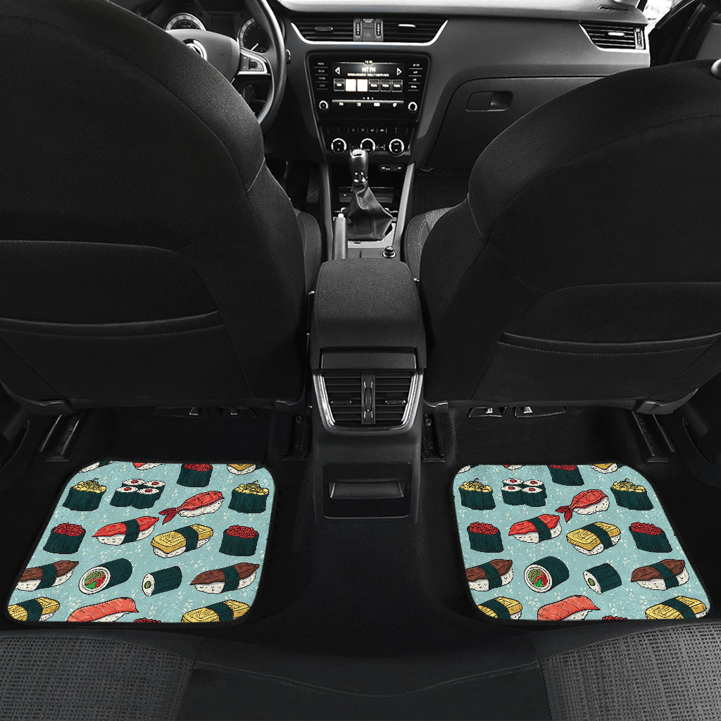 Sushi Pattern Design Car Floor Mats Front Back
