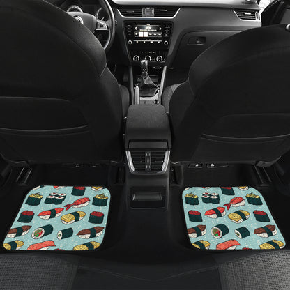 Sushi Pattern Design Car Floor Mats Front Back
