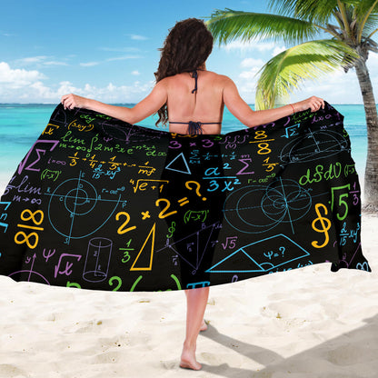 Math Pattern Print Design 03 Sarong Pareo Wrap