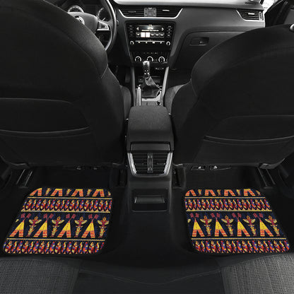 Totem Pole Design Car Floor Mats Front Back