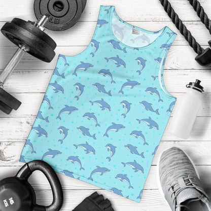 Dolphin Baby Cute Print Pattern Men Tank Top
