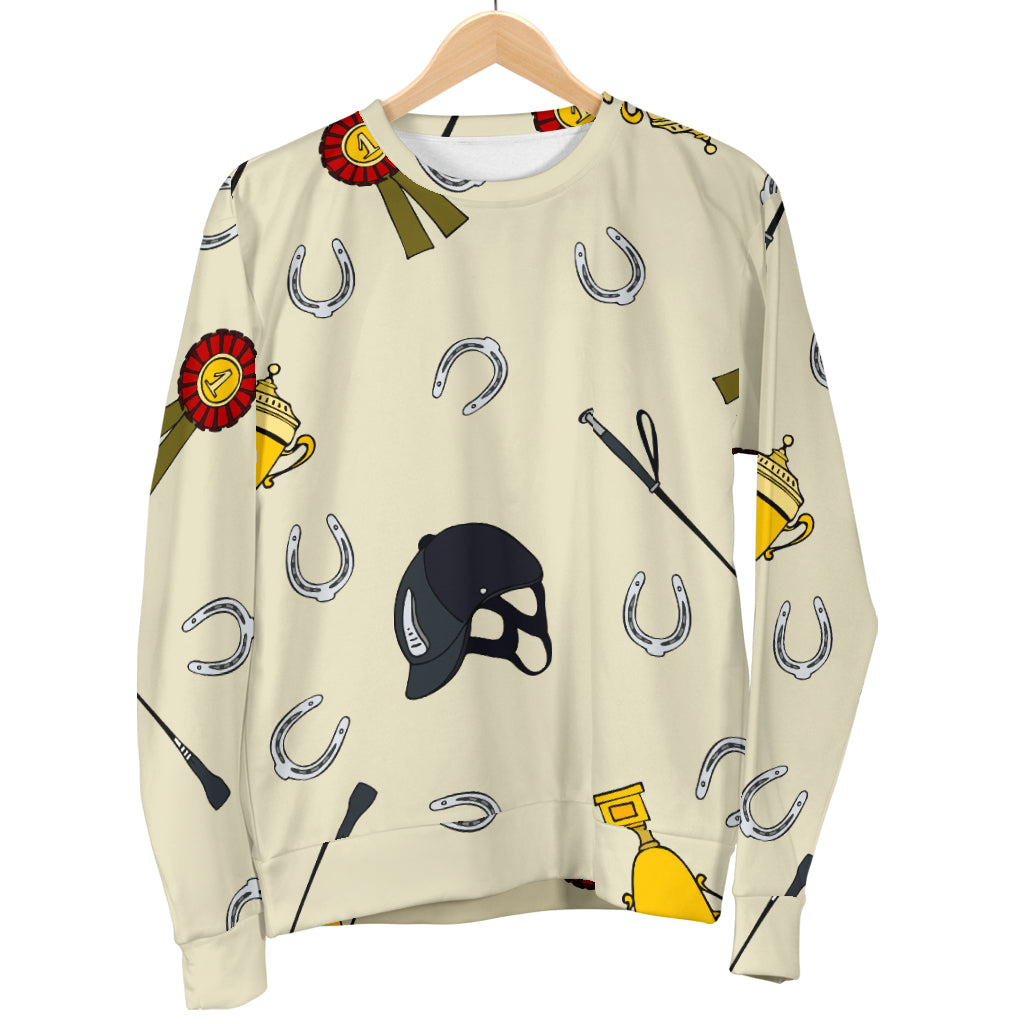 Equestrian Horseshoe Equipment Women Long Sleeve Sweatshirt