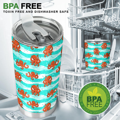 Octopus Cute Design Print Themed Tumbler
