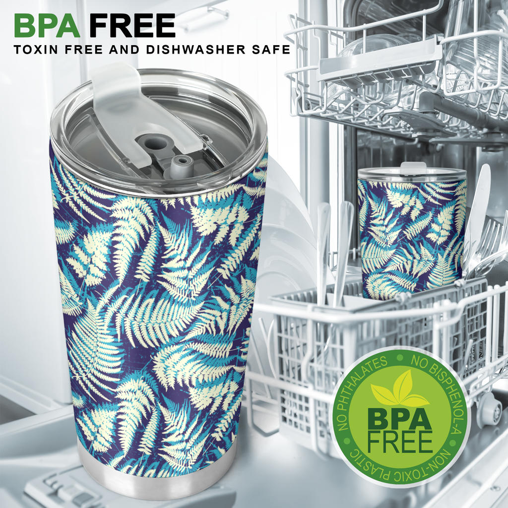 Fern Leave Summer Print Pattern Tumbler
