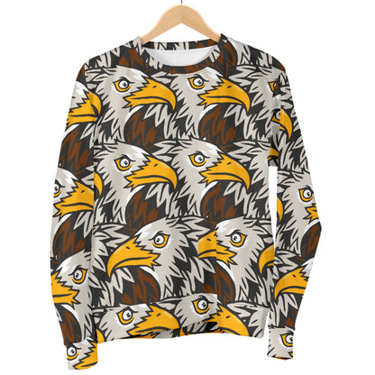 Eagles Head Pattern Men Long Sleeve Sweatshirt