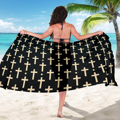 Cross Pattern Print Design 03 Sarong Pareo Wrap