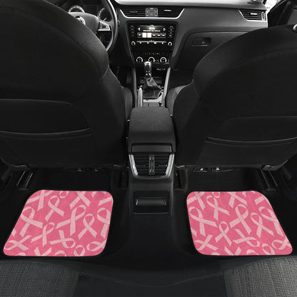 Breast Cancer Awareness Themed Car Floor Mats Front Back