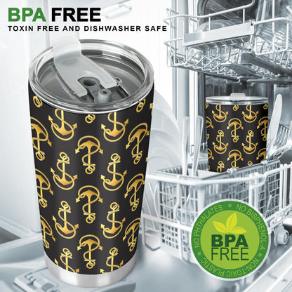 Anchor Gold Pattern Tumbler