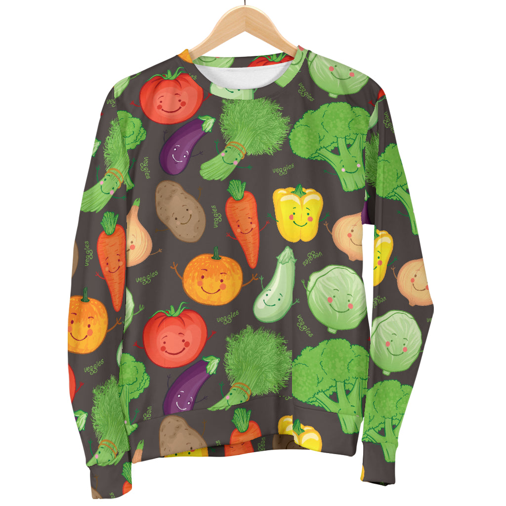 Vegan Funny Themed Design Print Women Long Sleeve Sweatshirt