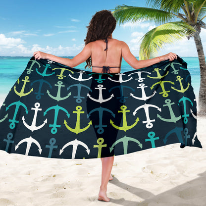 Anchor Pattern Print Design 03 Sarong Pareo Wrap