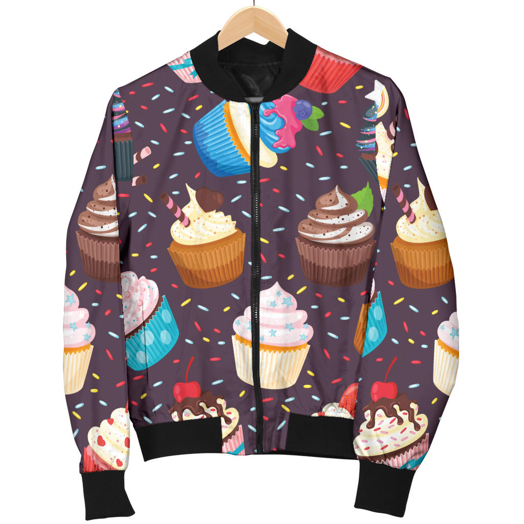 Cupcakes Party Print Pattern Men Bomber Jacket