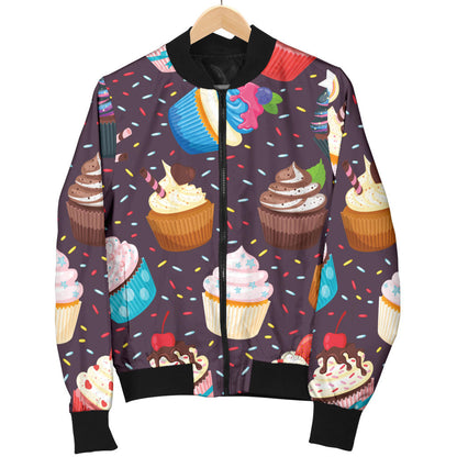 Cupcakes Party Print Pattern Men Bomber Jacket