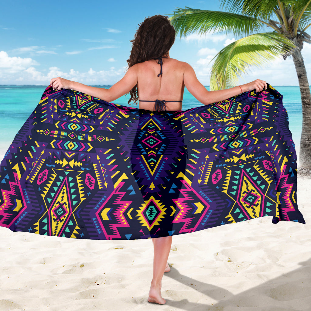 Aztec Pattern Print Design 07 Sarong Pareo Wrap