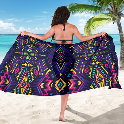Aztec Pattern Print Design 07 Sarong Pareo Wrap