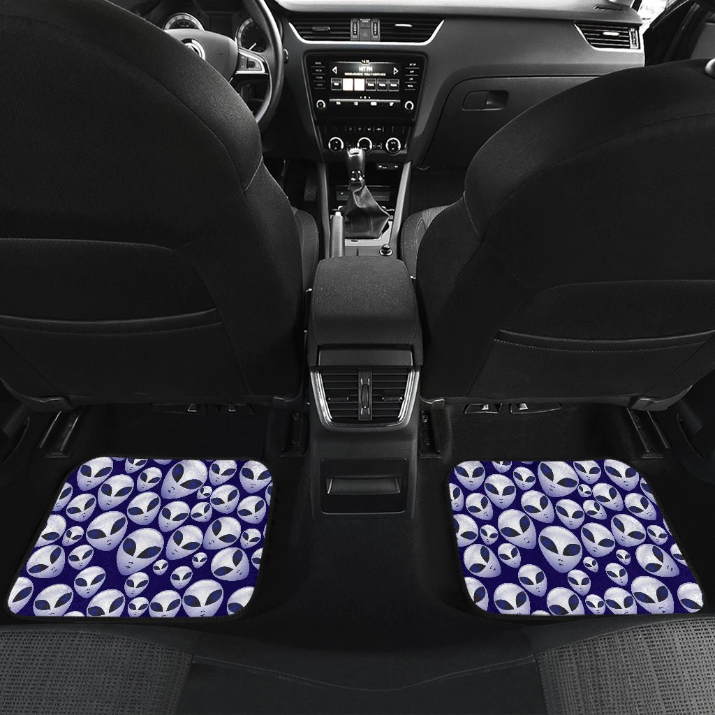 Alien Head Extraterrestrial Car Floor Mats Front Back