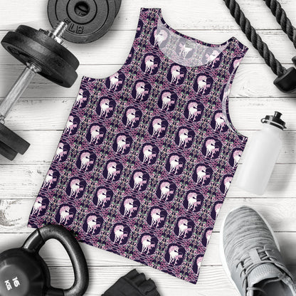 Unicorn Fantastic Flower Men Tank Top