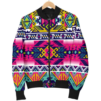 Indian Navajo Color Themed Design Print Men Bomber Jacket