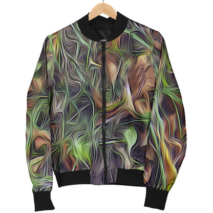 Camouflage Realistic Tree Print Men Bomber Jacket