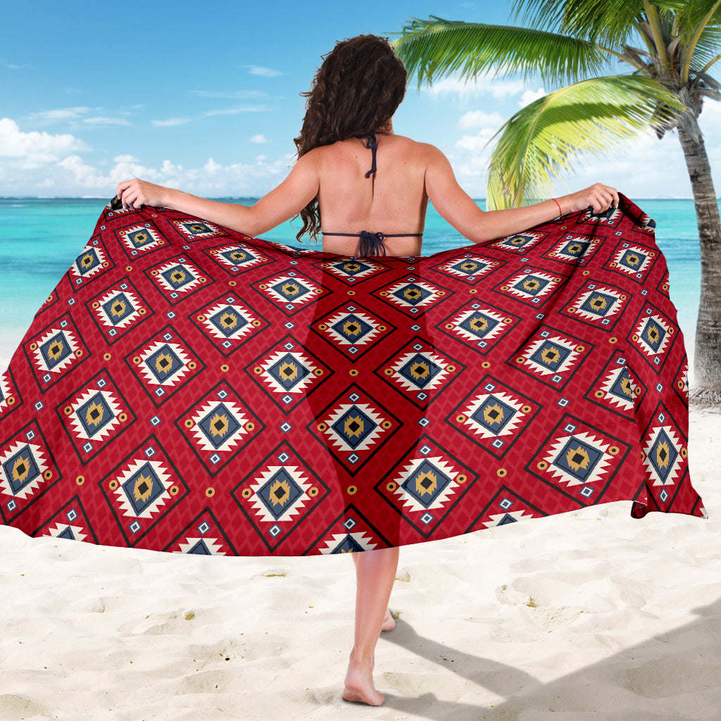 Aztec Pattern Print Design 10 Sarong Pareo Wrap