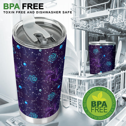 Zodiac Galaxy Design Print Tumbler