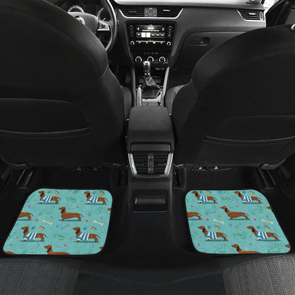 Dachshund Paw Decorative Print Pattern Car Floor Mats Front Back