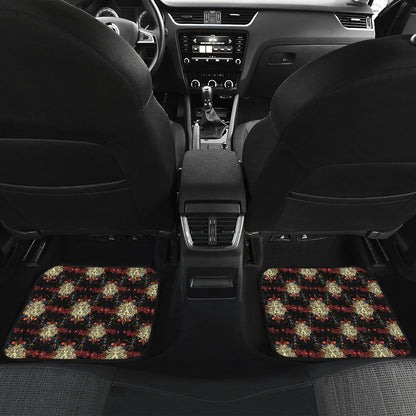 Zodiac Leo Pattern Design Print Car Floor Mats Front Back