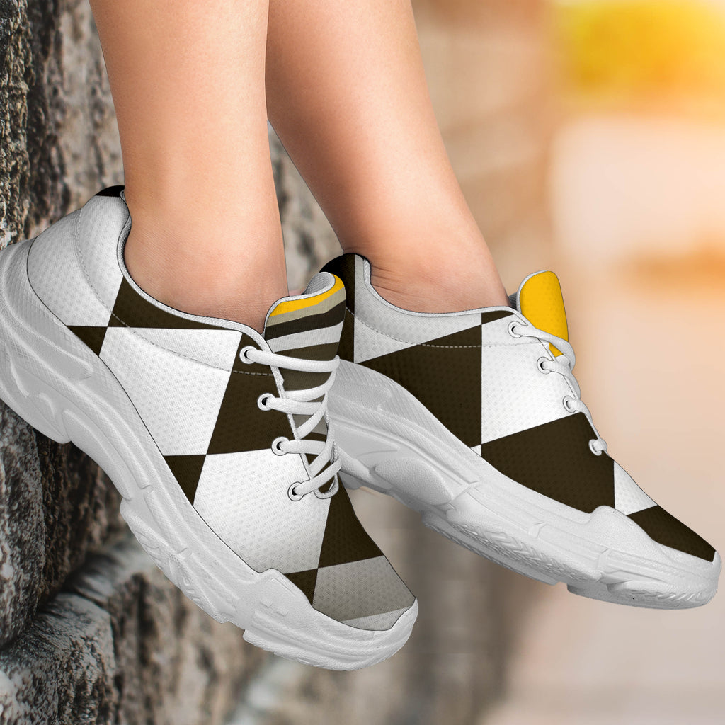 Checkered Flag Racing Style Chunky Sneakers