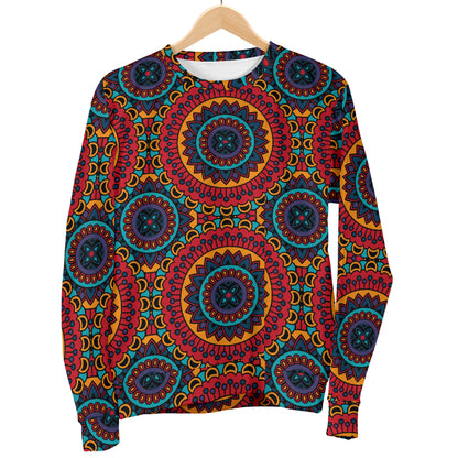 Bohemian Mandala Style Print Women Long Sleeve Sweatshirt