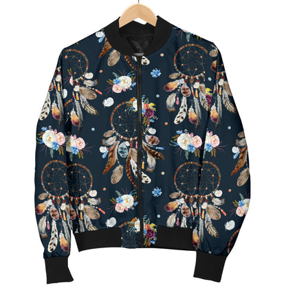 Dream Catcher Boho Floral Style Men Bomber Jacket