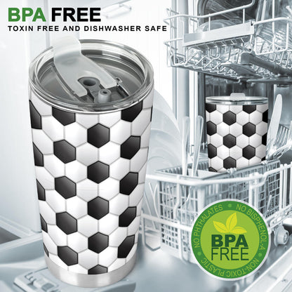 Soccer Ball Texture Print Pattern Tumbler