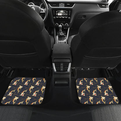 Koi Carp Japanese Design Themed Print Car Floor Mats Front Back