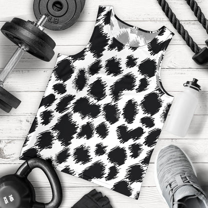 Cheetah Black Print Pattern Men Tank Top