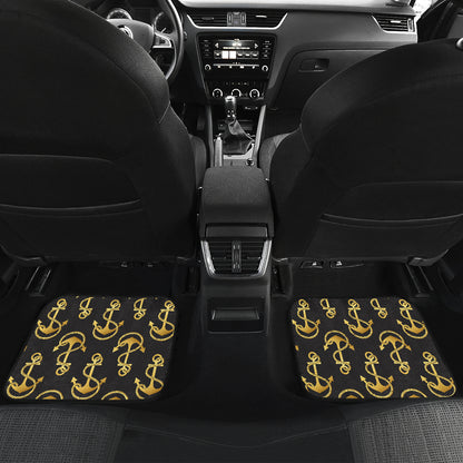 Anchor Gold Pattern Car Floor Mats Front Back
