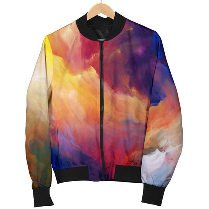 Vortex Twist Swirl Water Color Design Men Bomber Jacket