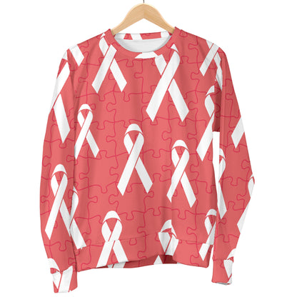Autism Awareness Ribbon Design Print Men Long Sleeve Sweatshirt