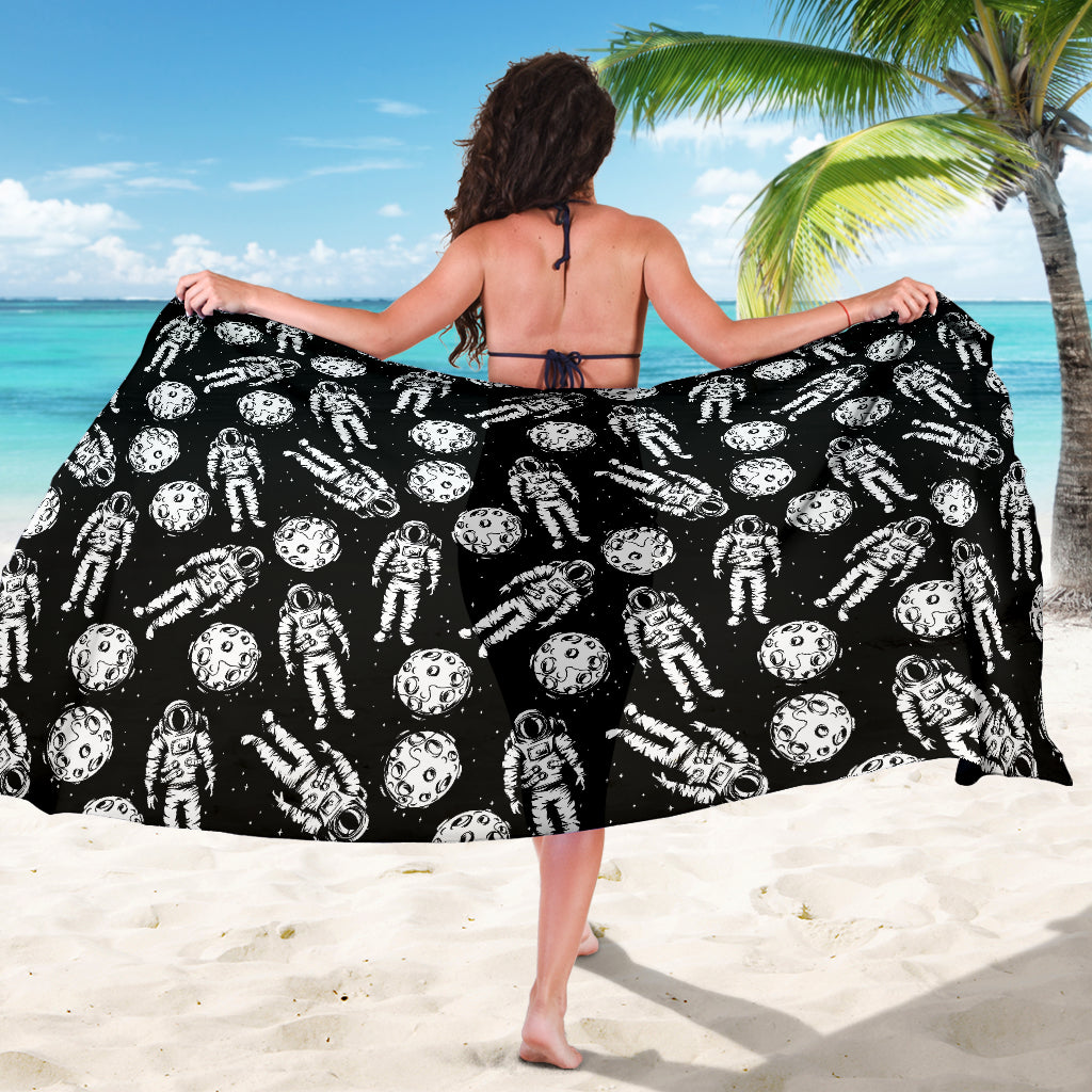 Astronaut Pattern Print Design 03 Sarong Pareo Wrap