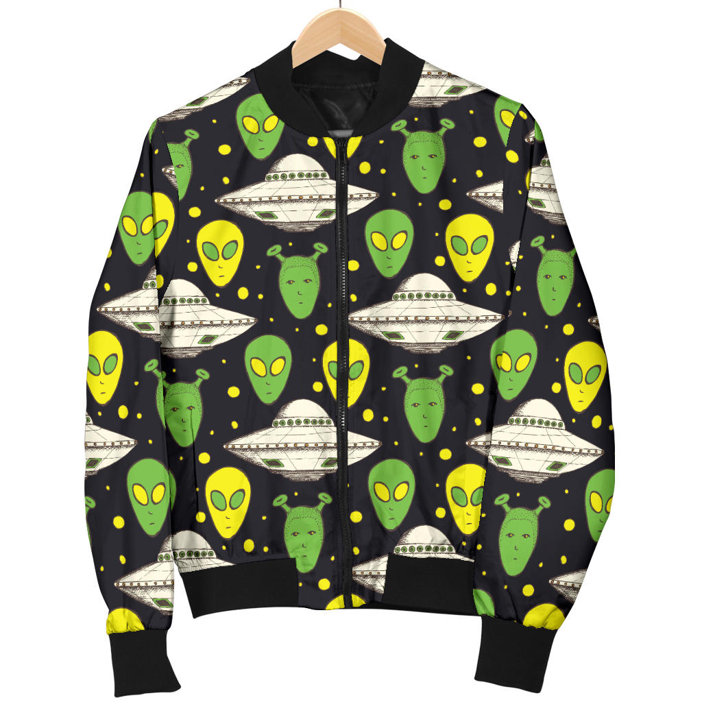 Alien UFO Pattern Men Bomber Jacket
