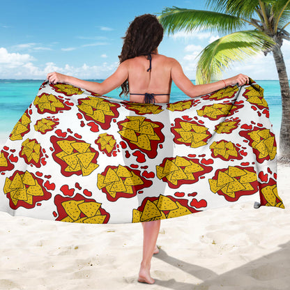 Nachos Pattern Print Design A03 Sarong Pareo Wrap