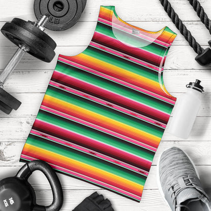 Mexican Blanket Classic Print Pattern Men Tank Top