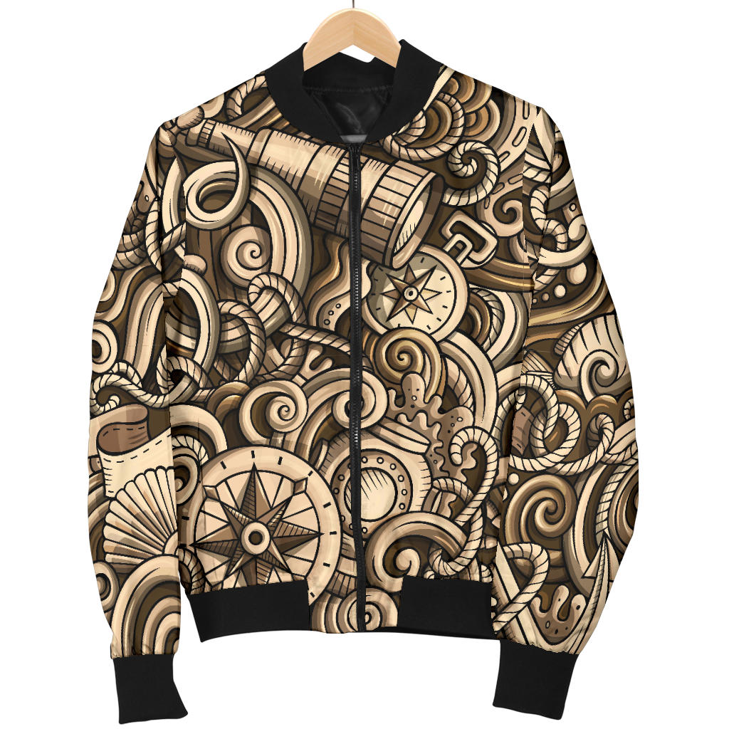 Nautical Tattoo Design Themed Print Men Bomber Jacket