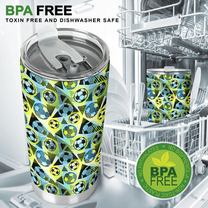 Soccer Ball Themed Print Design Tumbler