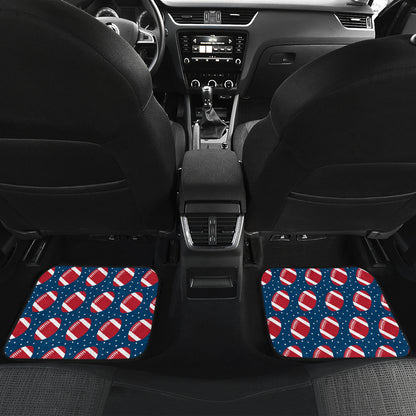 American Football Star Design Pattern Car Floor Mats Front Back