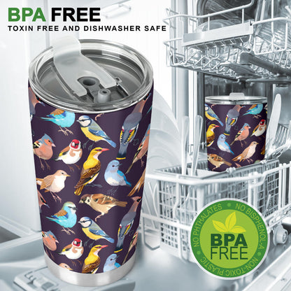 Bird Cute Print Pattern Tumbler
