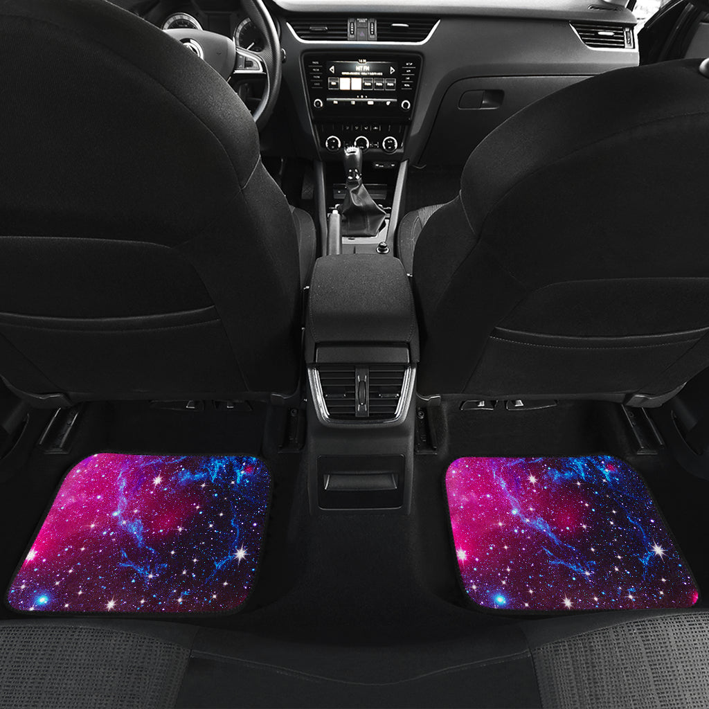 Galaxy Night Purple Space Print  Car Floor Mats Front Back